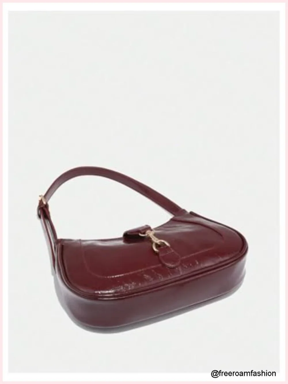 Vintage PU Leather Hobo Shoulder Bag with Adjustable Strap